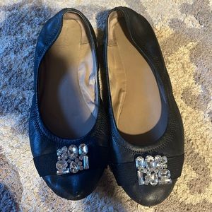 Black Mary Jane Flat shoes size 9.5 Wide